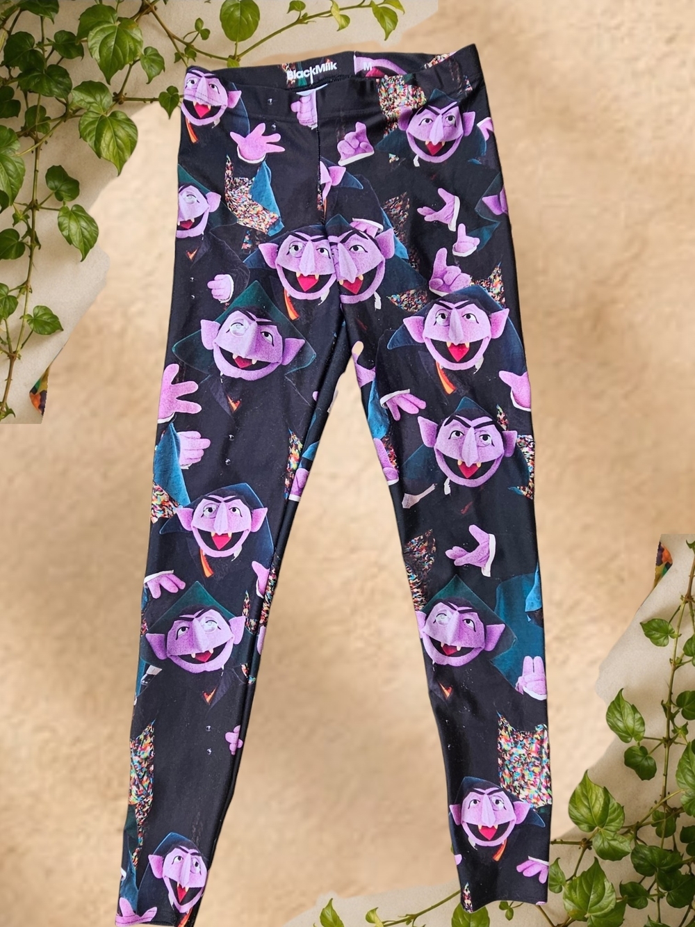 BlackMilk Limited Edition Sesame Street Count von Count Print Leggings